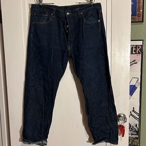 Levi’s 501 Men’s Button-fly Jeans Blue Denim Size 40x32” Classic 5 Pocket